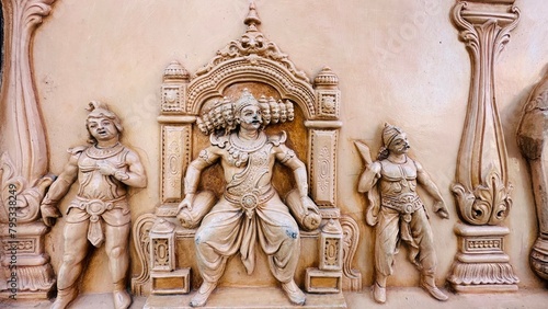 carving structure of ravan of shrilanka photo