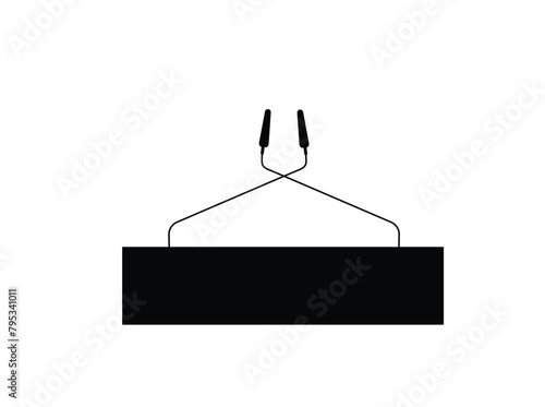 simple microphone icon on white isolated press conference speaker vector illustration 
