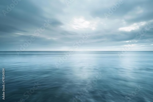 ethereal long exposure landscape with soft water and clouds fine art photography photo