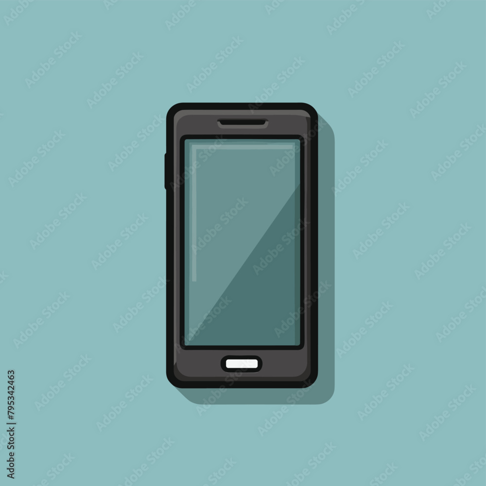 Mobile phone icon logo design flat vector illustration Mobile phone icon logo design flat vector illustration