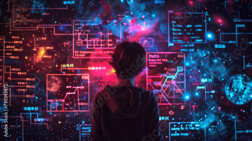 A person pondering a complex problem, surrounded by equations, diagrams, and notes, symbolizing the intellectual challenge of finding solutions. © P