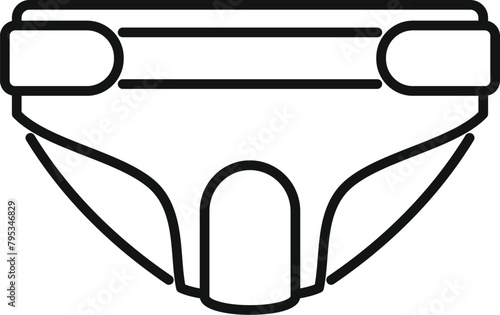 Baby diaper icon outline vector. Clean object. Care soft safety