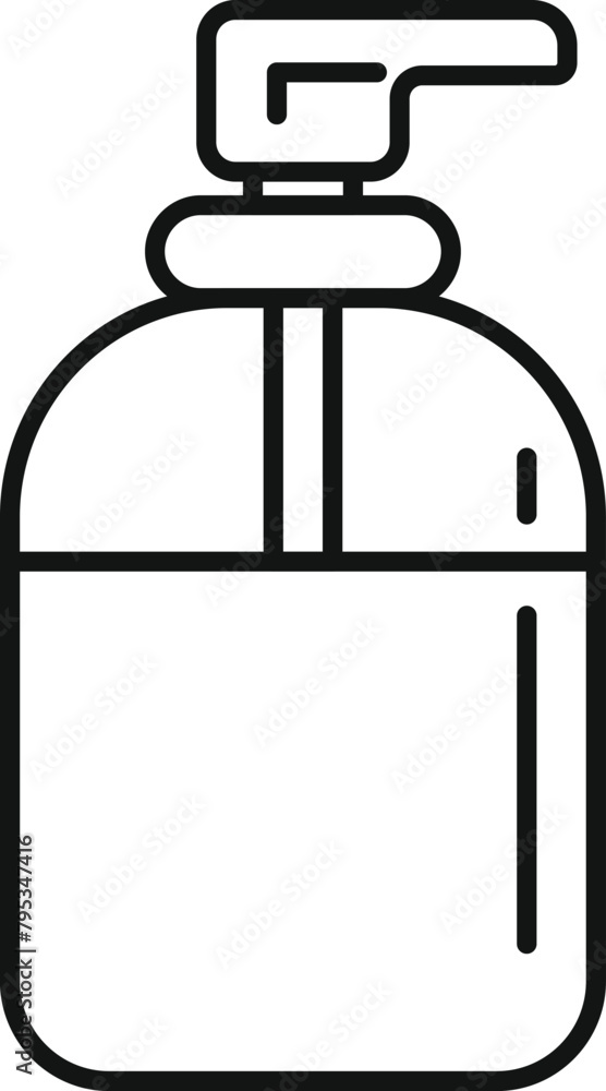 Soap dispenser bottle icon outline vector. Liquid container. Health shampoo Soap dispenser bottle icon outline vector. Liquid container. Health shampoo
