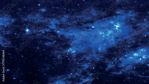 Space background. Flight in space with simulation of galaxies and nebulae. Stunning galaxy. Night sky with stars and nebula. 3D vector illustration