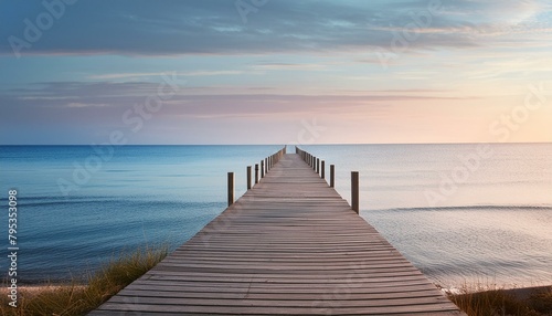 wooden pier on the beach photo