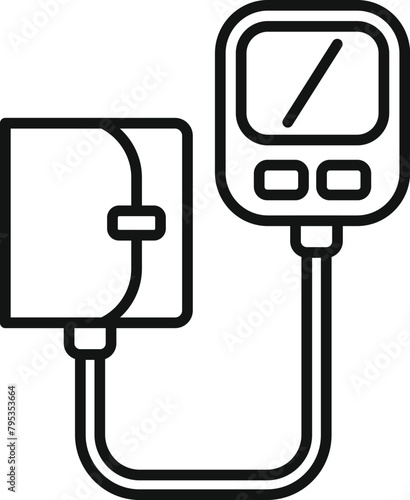 Tonometer device icon outline vector. Control measurement. Test healthy
