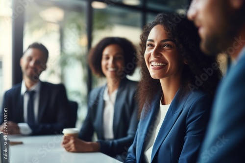 Diversity meeting adult smile