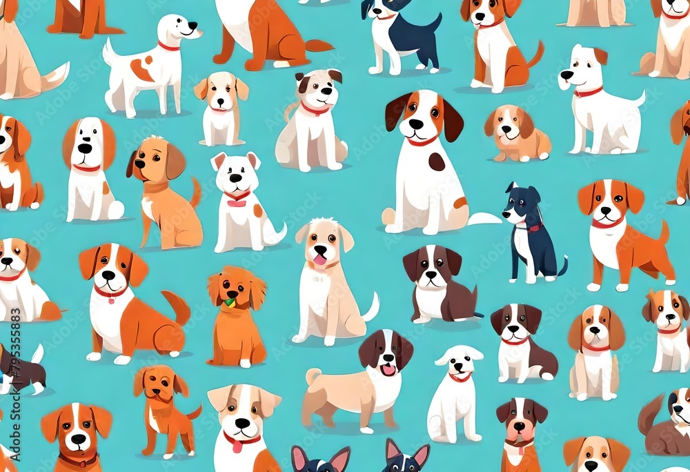 Naklejka premium seamless pattern with funny animals