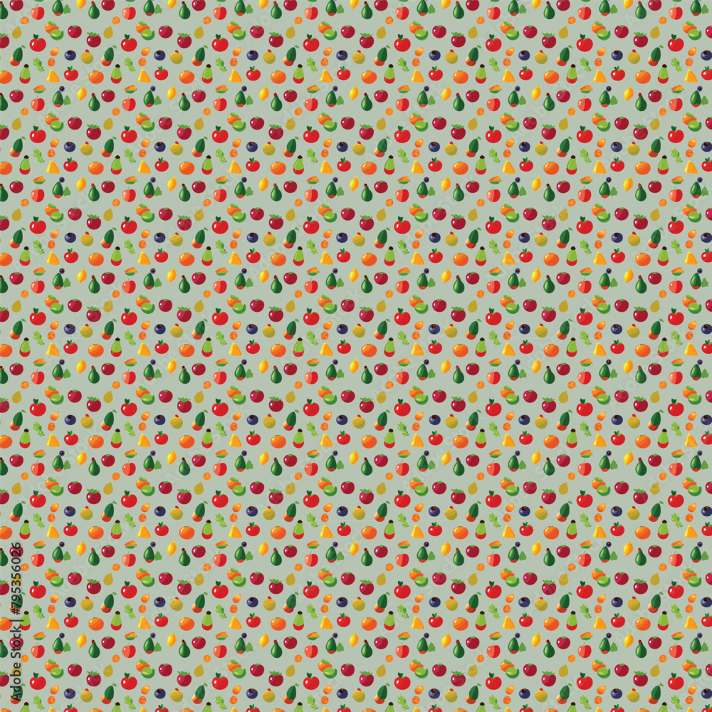 Vector illustration of a fruit pattern