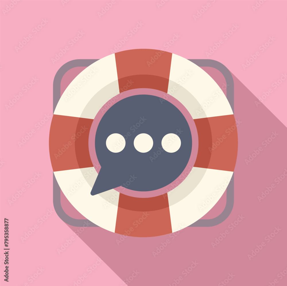 Help chat support icon flat vector. Professional tech. Modern mobile Help chat support icon flat vector. Professional tech. Modern mobile