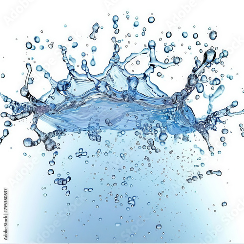 water splashon white background,splashes a clean water on white background
 photo