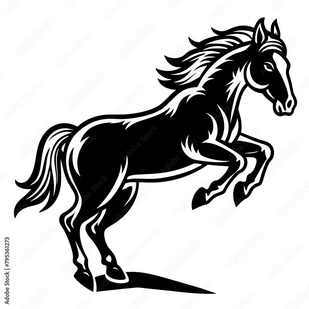Horse jumps icon vector illustration.
Horse jumps icon vector illustration.