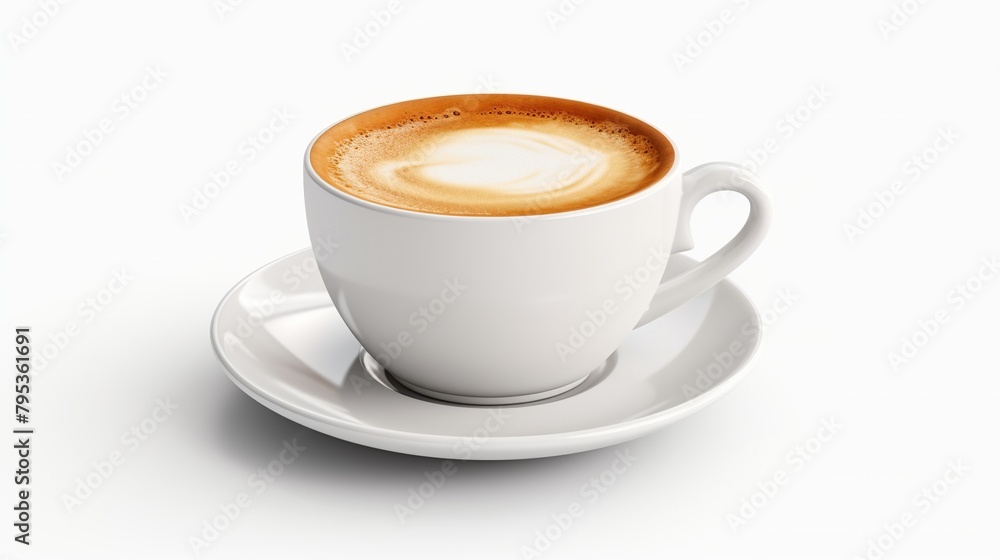 Cup of warm espresso isolated on white background. Cup of warm espresso isolated on white background.