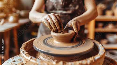 hands doing potter work