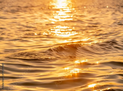 Sea at sunset macro with shiny lights