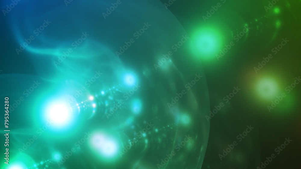 Obraz premium sanfte leuchtende organische Formen, Licht, Energie, Reaktion, Elektrizität, dynamisch, Technologie, Wissenschaft, energievoll, Hintergrund, grün 