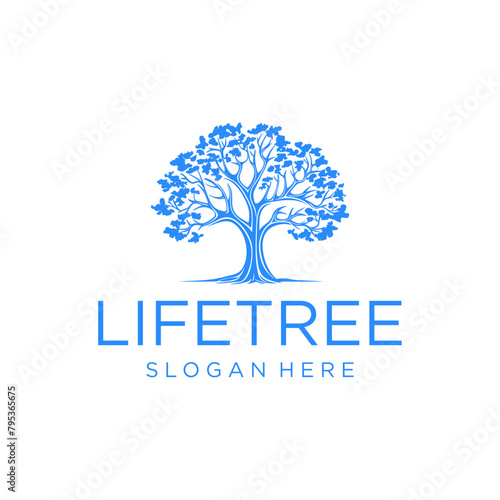 The tree, foundation and non profit logo vector illustration
