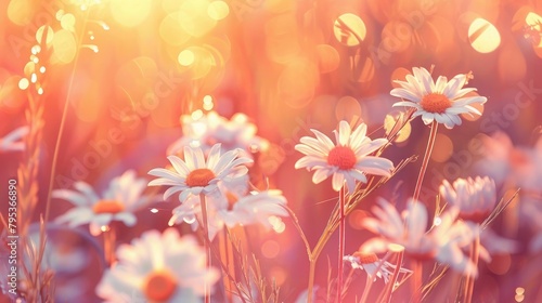 Vibrant chamomile blossoms in a meadow symbolizing the beauty of nature