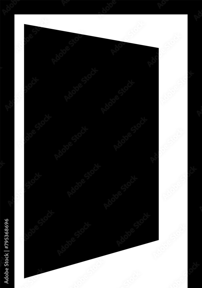 Door Icon Sign. Open Door Vector Illustration Door Icon Sign. Open Door Vector Illustration