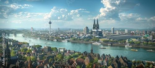 Tall Towers of Cologne A Modern Perspective on a Historic German Skyline photo