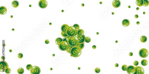 Vitamin B12 messy round pills.