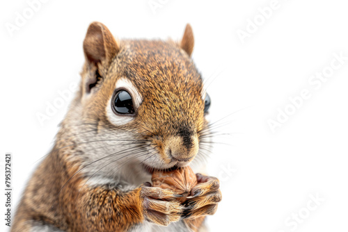 A squirrel snacking on a nut