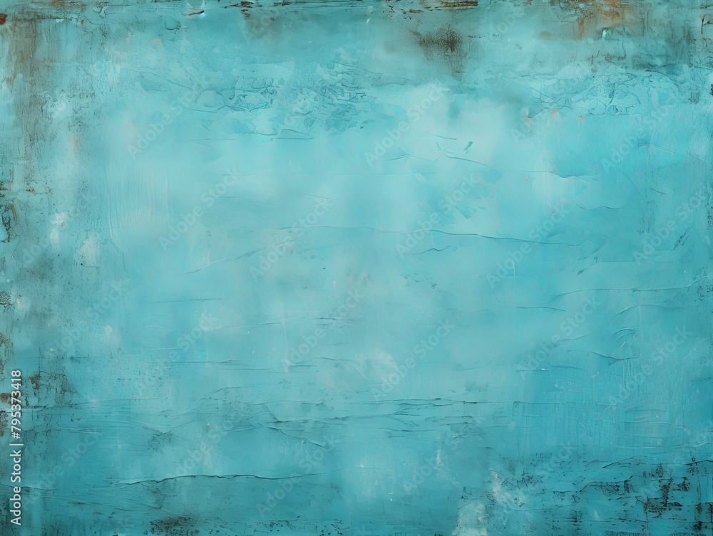 Cyan old scratched surface background blank empty with copy space for product design or text copyspace mock-up 