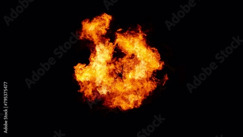 Burning Letter U