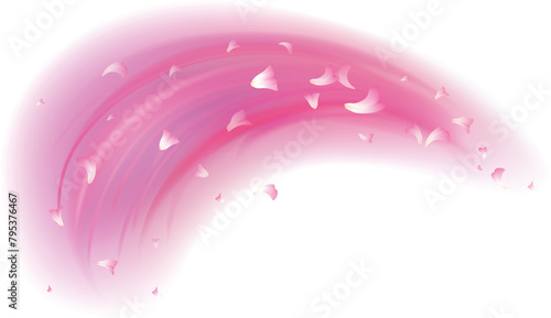 Pink swirls with flower petals