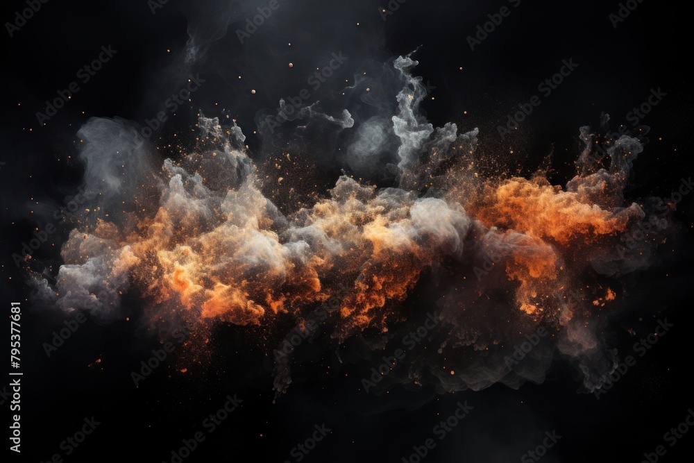 Explosion nebula smoke cloud.
