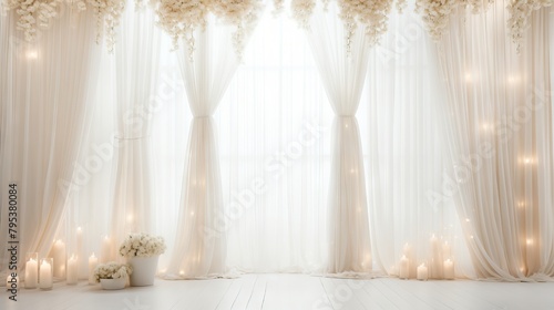 White backdrop with soft and inviting lighting