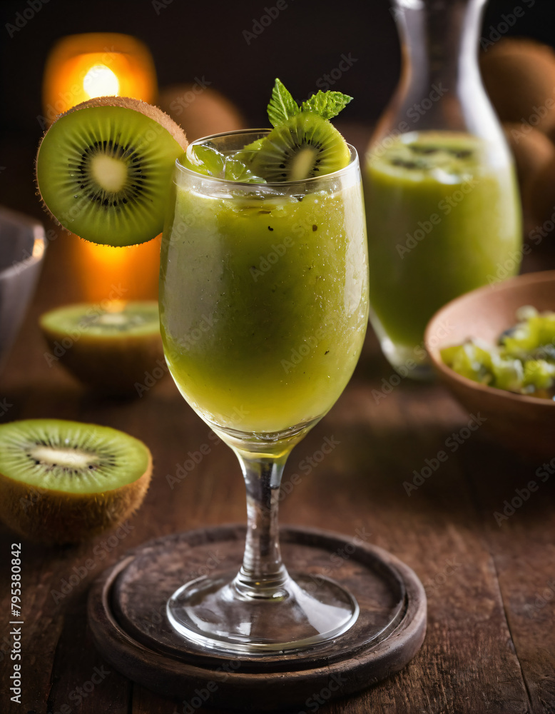 Drink, koktail, cocktail z kiwi Drink, koktail, cocktail z kiwi