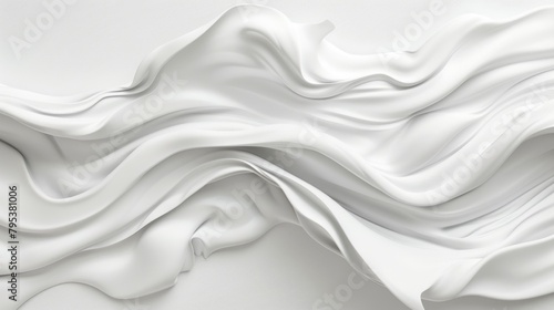 A subtle white-on-white background evoking fluidity, ease, and flow. photo