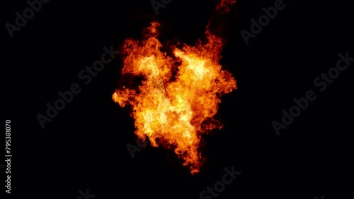 Burning Letter V
