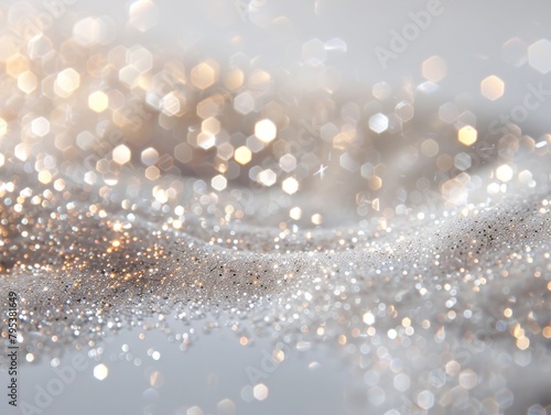 A beautiful sparkling silver and gold glitter background.