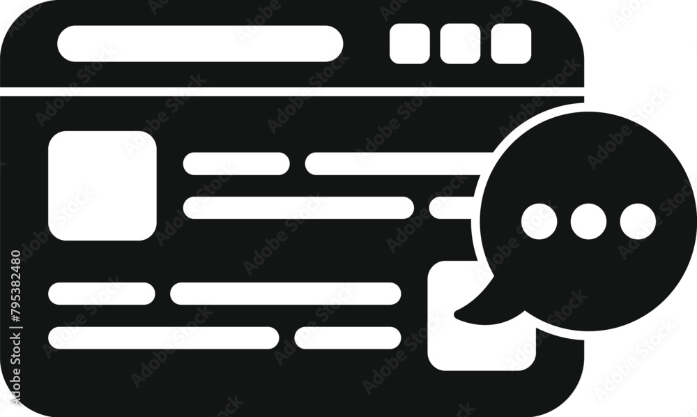 Web site chat support icon simple vector. Model assistance. Contact help Web site chat support icon simple vector. Model assistance. Contact help