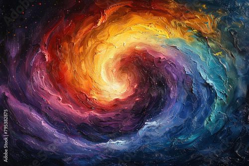 Hypnotic spirals of color swirling into infinity, drawing the viewer into a mesmerizing vortex of abstract beauty.