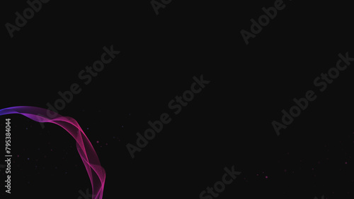 Dark abstract loop outlined against a star-filled sky, combining subtlety and depth.