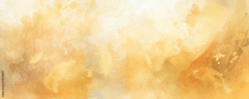 Gold watercolor background texture soft abstract illustration blank empty with copy space 