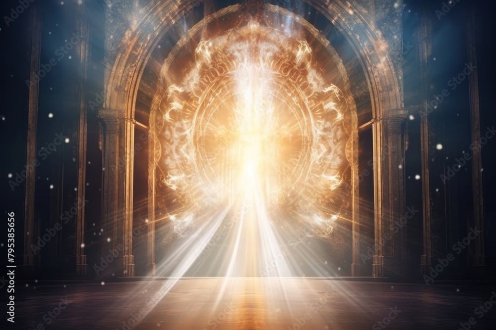 Naklejka premium Wizard light backgrounds spirituality