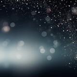 Gray banner dark bokeh particles glitter awards dust gradient abstract background