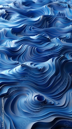 Blue wavy pattern rendered in 3D.