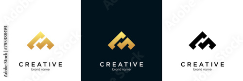 AM. Monogram of Two letters AM. Luxury, simple, minimal and elegant A and M logo design. Vector illustration template.