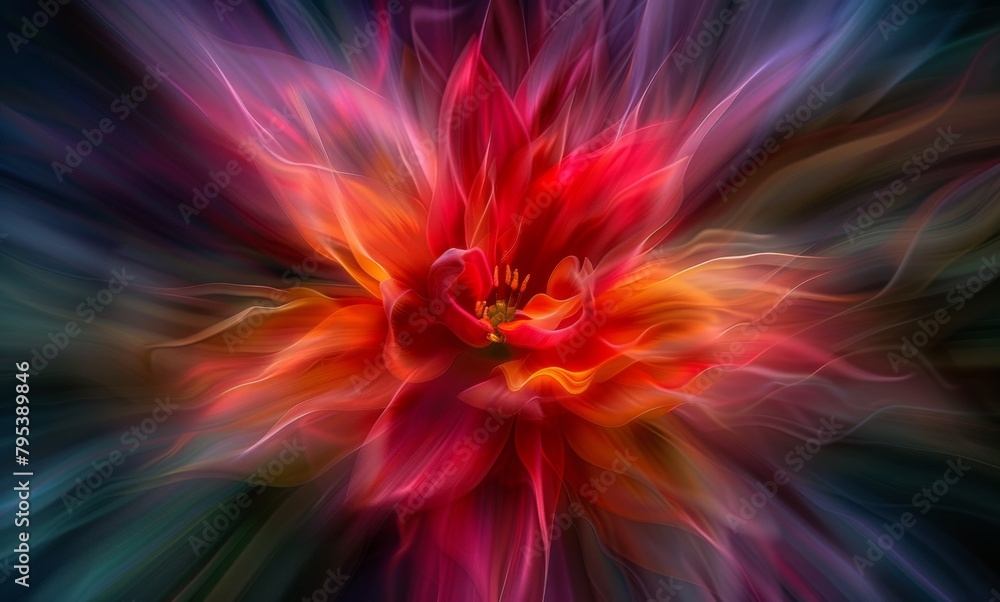 Explosive Floral Kaleidoscope of Vivid Colors