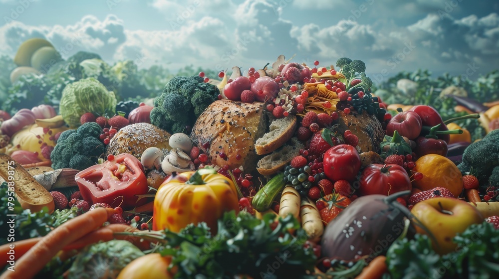 Fototapeta premium A cornucopia of fruits and vegetables