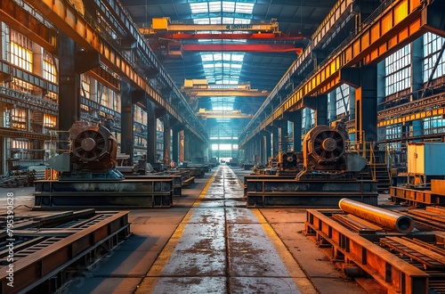 Industrial steel machinery hall