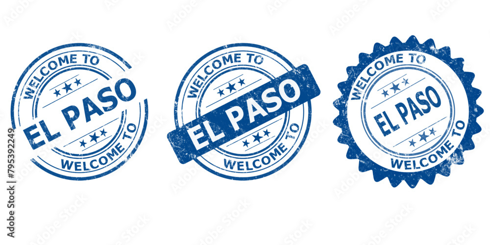 welcome to El Paso blue old stamp sale
welcome to El Paso blue old stamp sale