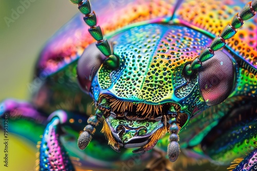 iridescent armor extreme closeup of jewel beetles shimmering exoskeleton macro photography