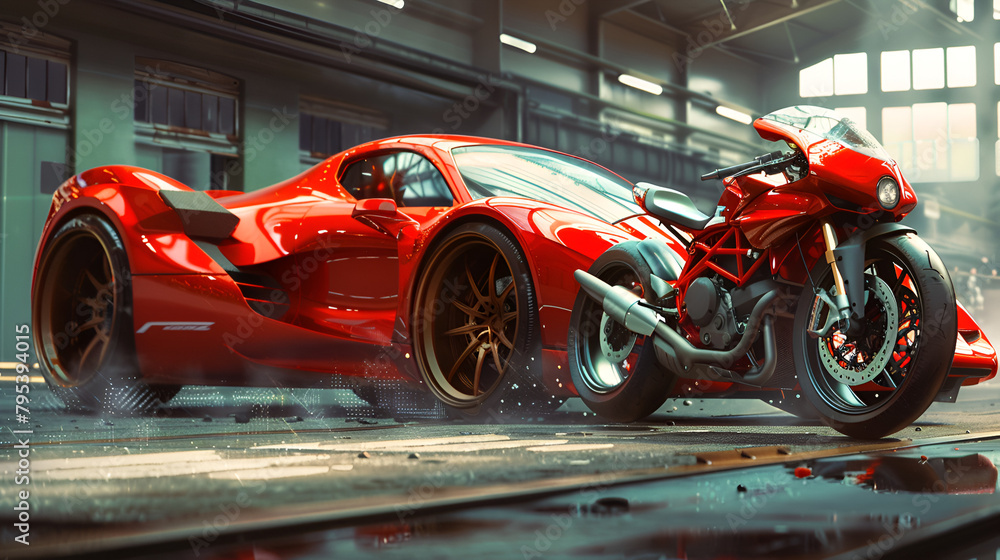 Obraz premium racing car,generative ai