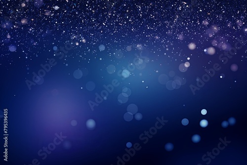 Indigo banner dark bokeh particles glitter awards dust gradient abstract background